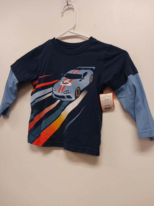 Blue Garanimals Long Sleeve Car Shirt, 3T B