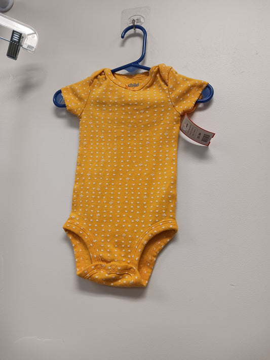 Yellow/White Carters Onesie, 3-6M G