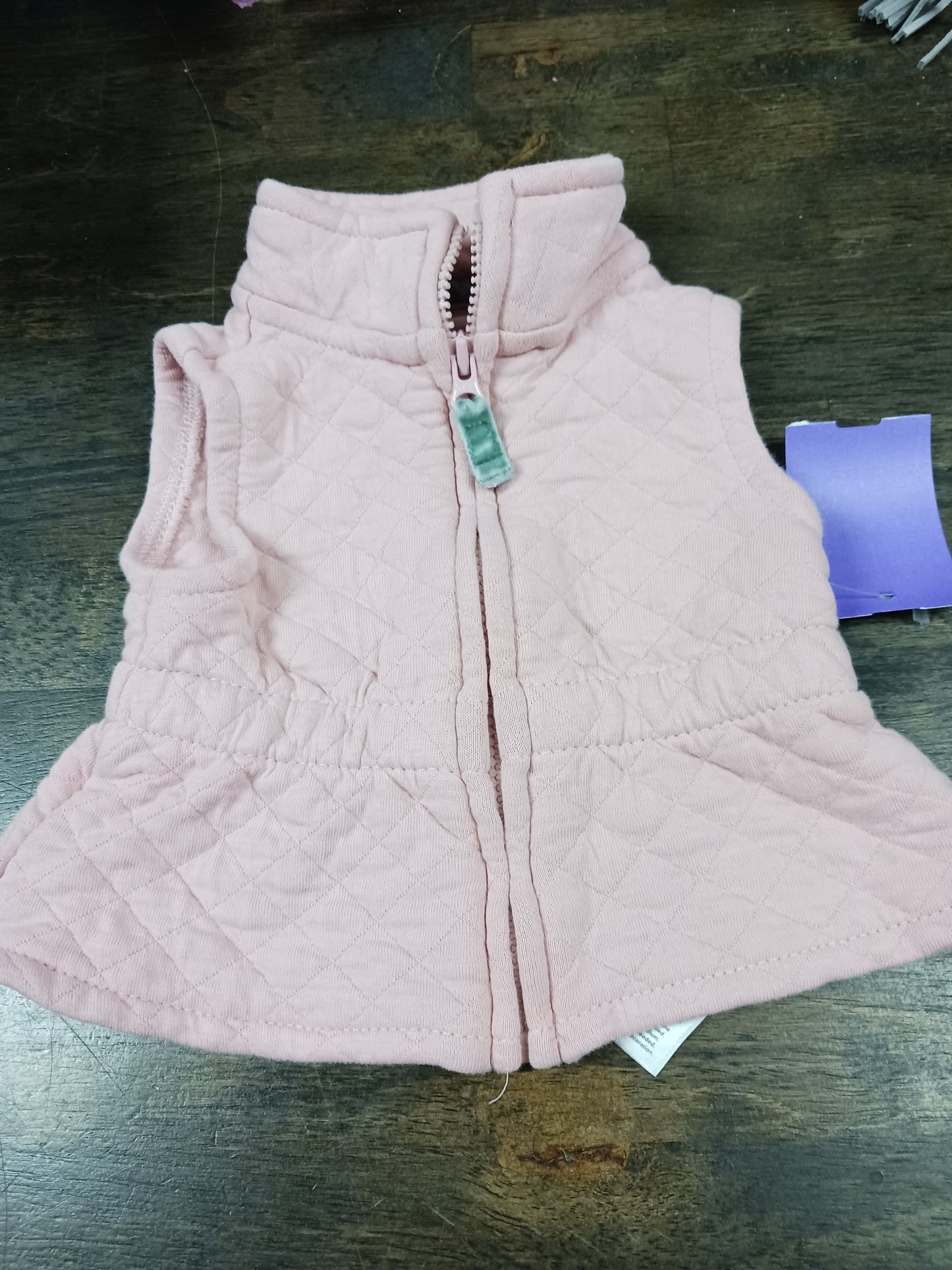 pink Carters Quilted Vest, NB G