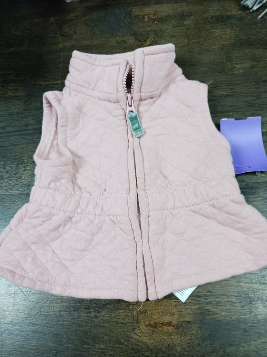 pink Carters Quilted Vest, NB G