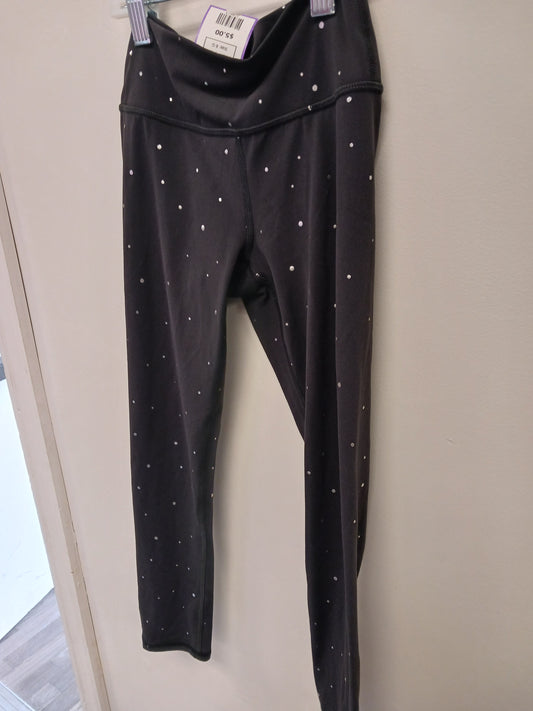 Black/Silver Polka Dot All In Motion Leggings, 6 G