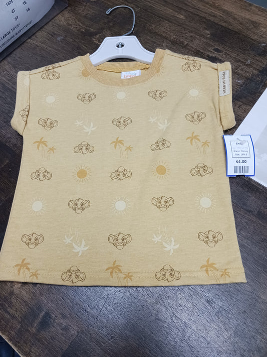 Yellow Lion King Disney Shirt, 18M B