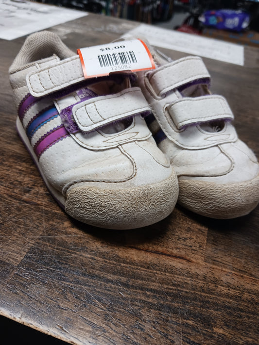 white/purple Adidas Sneakers, 7 G