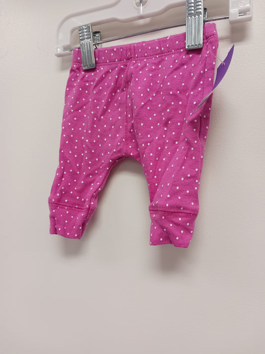 Pink/White Polka Dot Carters Pants, NB G