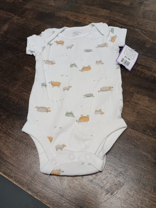 White Sheep Carters Onesie, 6M B
