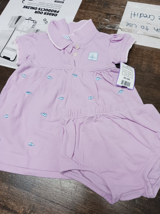 purple Carters 2 piece Fish Dress, 6M G