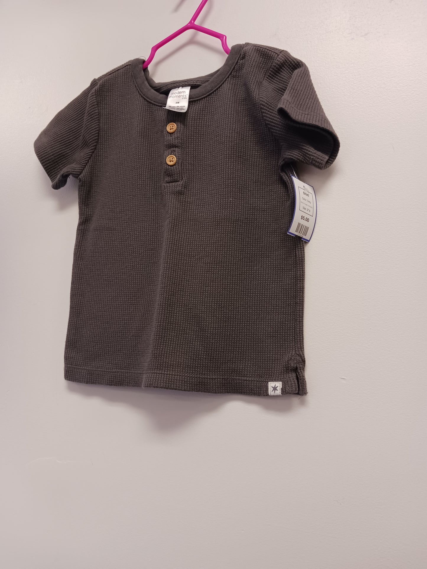 Grey Modern Moments Shirt, 2T B