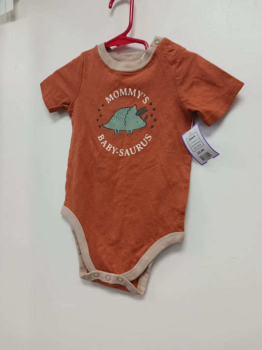 Orange/Tan Dino Garanimals Onesie, 12M B