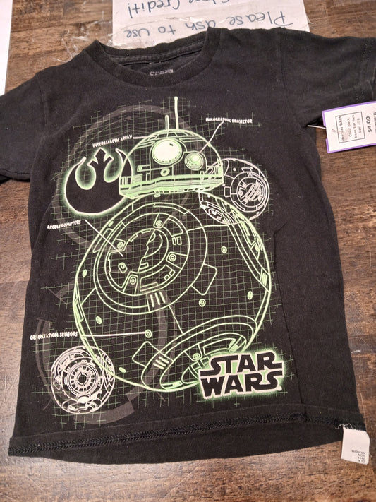 black Star Wars Star War Tshirt, 2T B