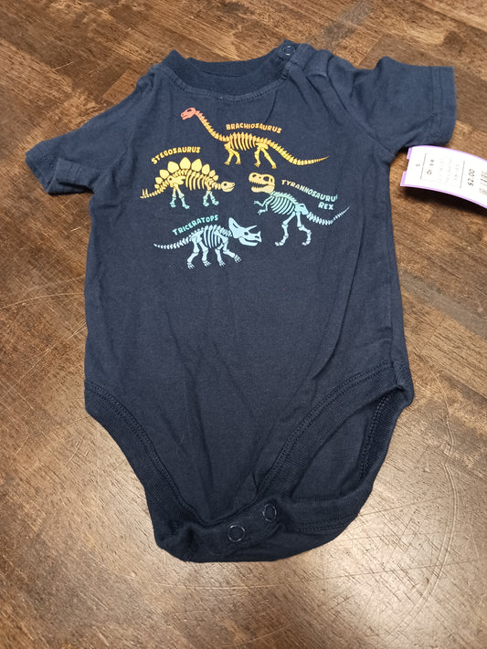 Navy Dino Garanimals Onesie, NB B