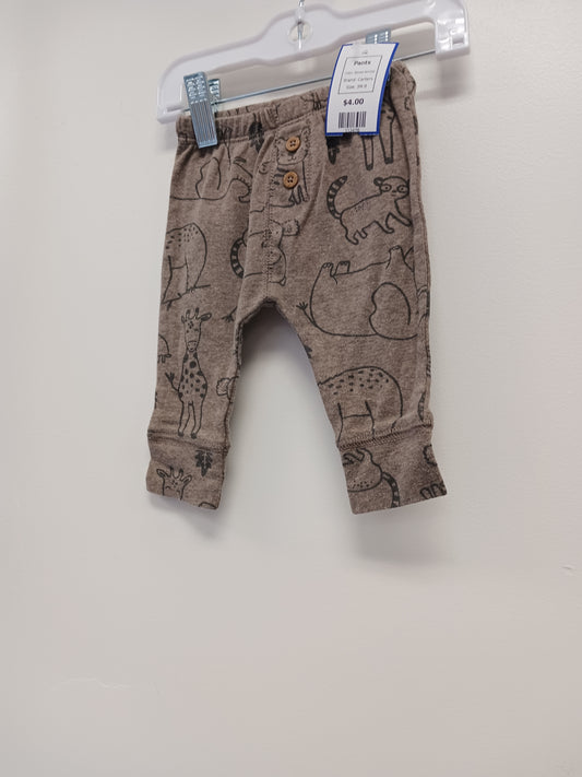 Brown Animal Carters Pants, 3M B