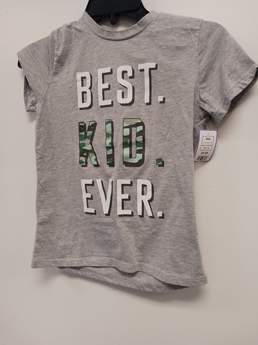 Grey Best Kid Ever Unisex Tee Shirt, 7 B