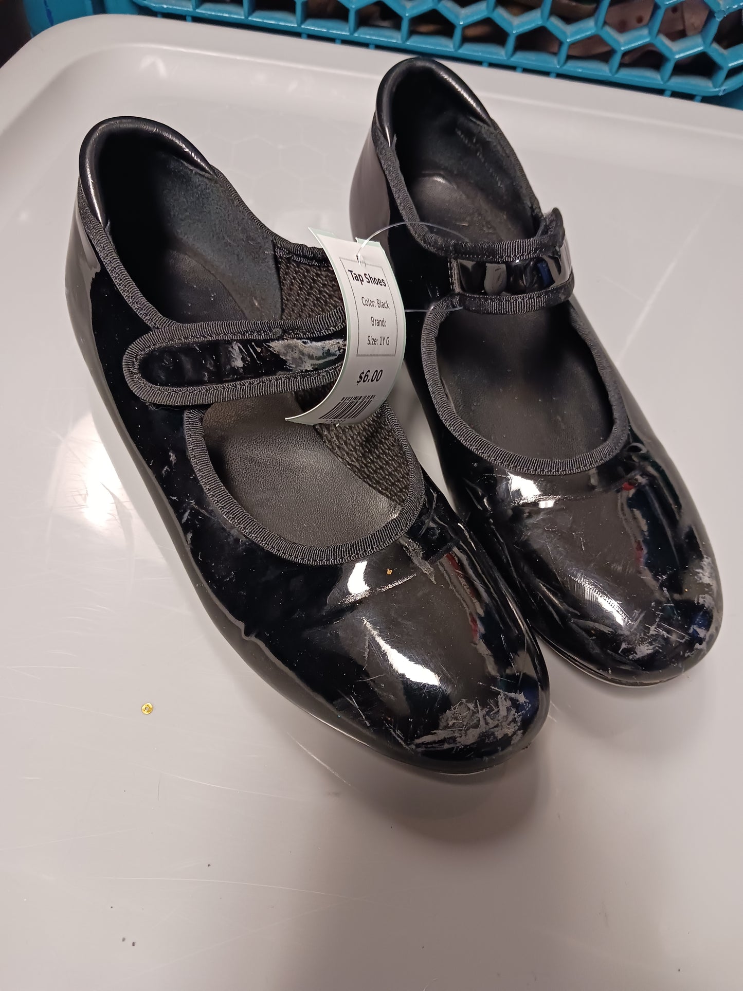 Black  Tap Shoes, 1Y G
