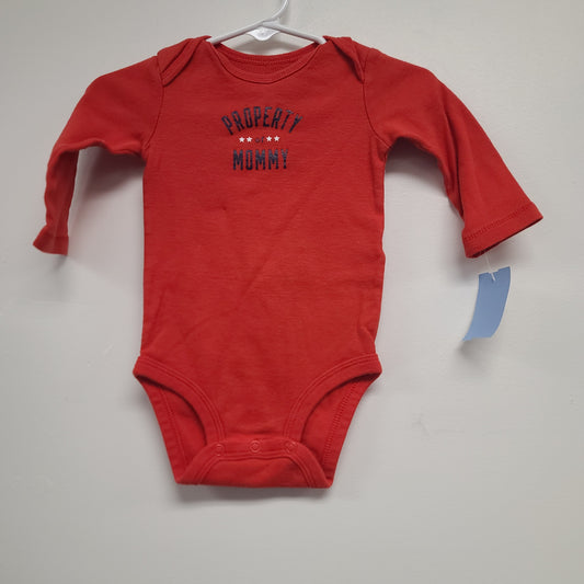 Red Carters Property of Mommy Onesie, 6M B