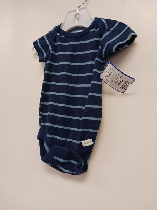 Blue/Navy Striped Onesies Onesie, NB B