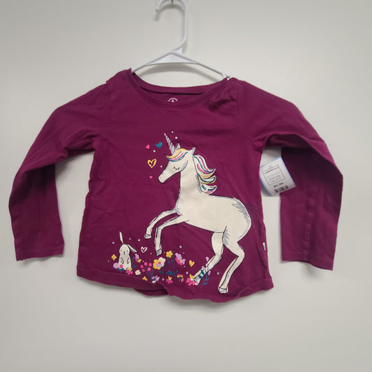 Purple Unicorn Gap Longsleeve Shirt, 4T G