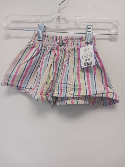 Colorful Striped Wonder Nation Shorts, 2T G