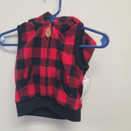 Red/Black Plaid Carters Vest, 3M B