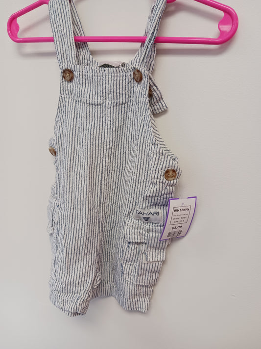 Blue/White Striped Tahari Bib Shorts, 3M B