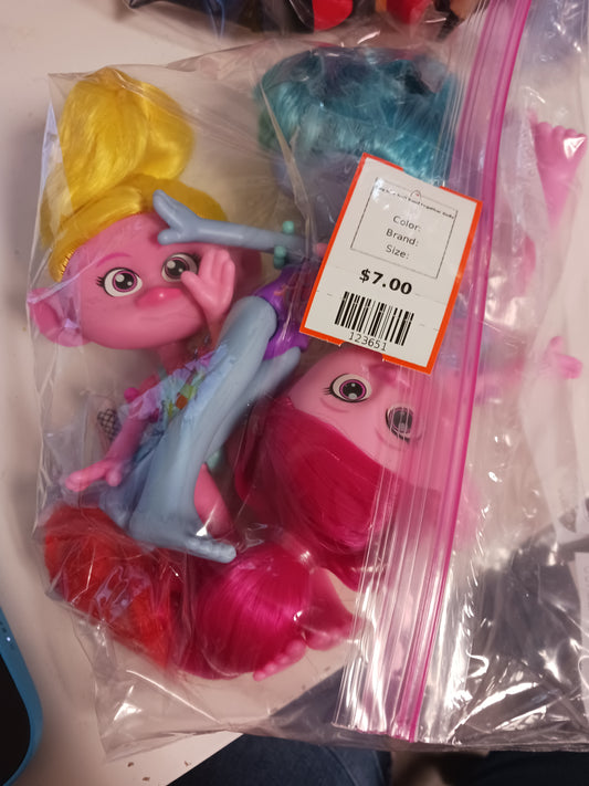 Bag of 3 Troll Band together Dolls