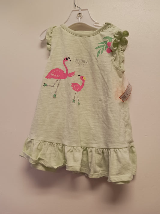 Green/Pink Flamingo Garanimals Dress, 18M G