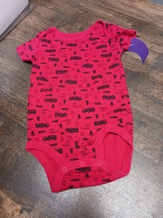 Red Firetruck Carters Onesie, 6M B