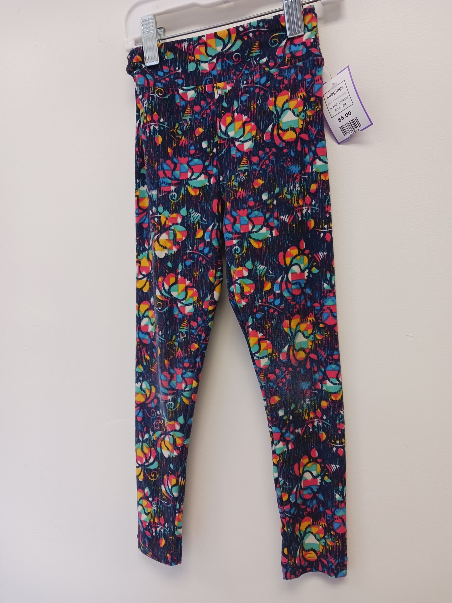 Purple/Colorful Lularoe Leggings, S/M
