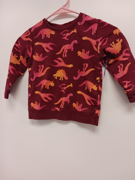 Burgandy/Orange Dino Cat & Jack Longsleeve Shirt, 3T B