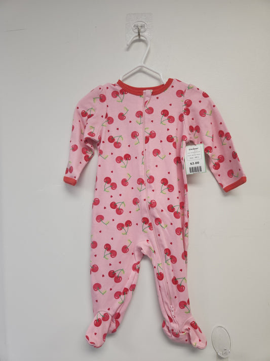 Pink/Red Cherries Wonder Nation Sleeper, 3M G