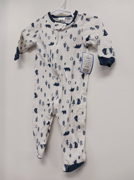 White/Blue Gerber Sleeper, NB B