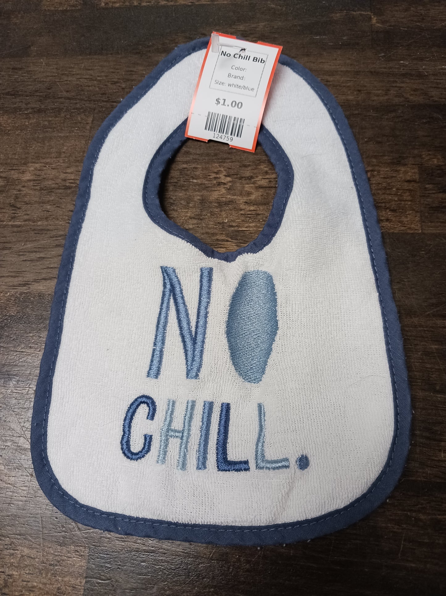 No Chill Bib, white/blue