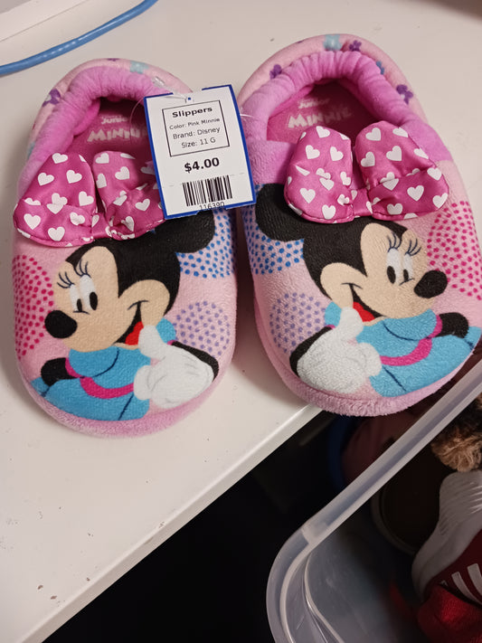 Pink Minnie Disney Slippers, 11 G