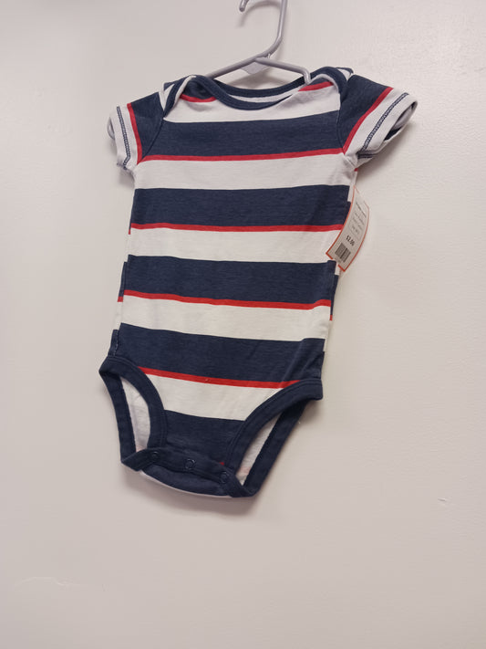 Blue/White Carters Striped Onesie, 6M B