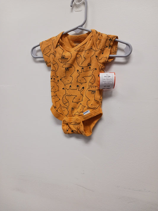 Yellow Fox Onesies Onesie, NB B