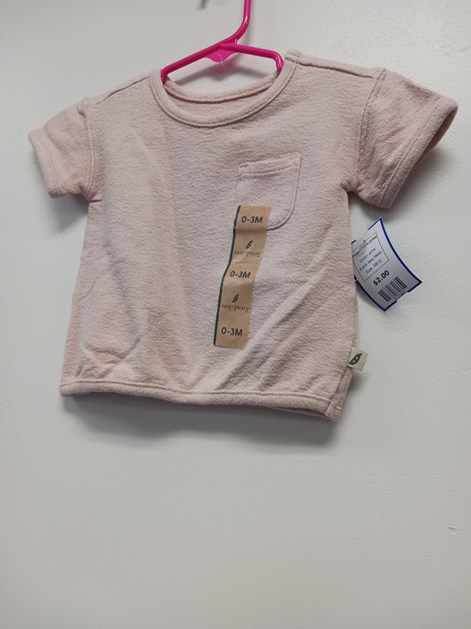 pink Easy Peasy Pocket Shirt  0/3m, NB G