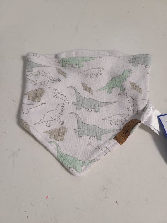 green/brown Lila & Jack Dinosaur Bib