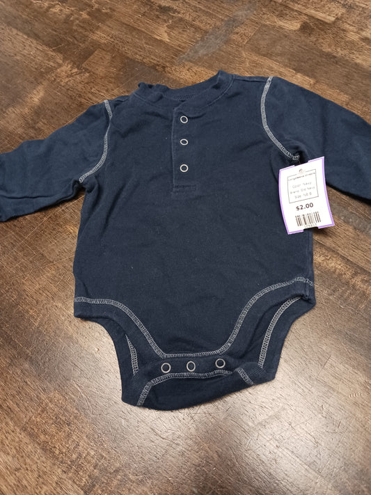 Navy Old Navy Longsleeve Onesie, NB B