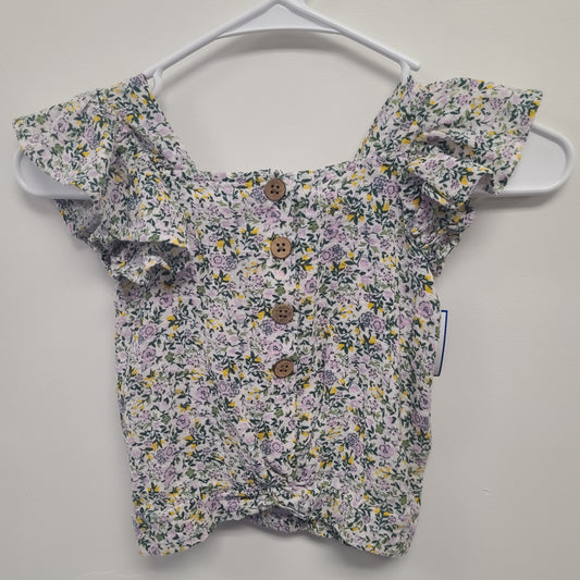 Green/Yellow/Purple Flower Jessica Simpson Tank Top, 4T G