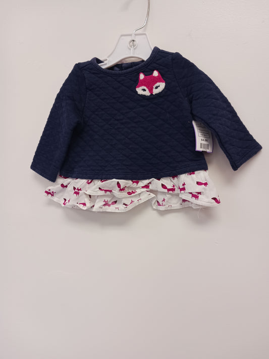 Navy/Pink Fox Gymboree Longsleeve Shirt, 6M G