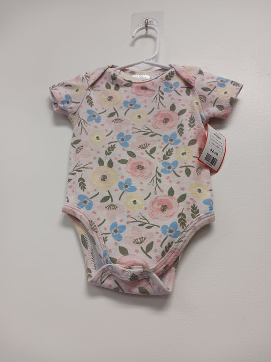 Pink Flower Laura Ashley Onesie, 6-9M G