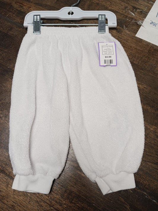 white Carters Terry Cloth Pants, 12M B