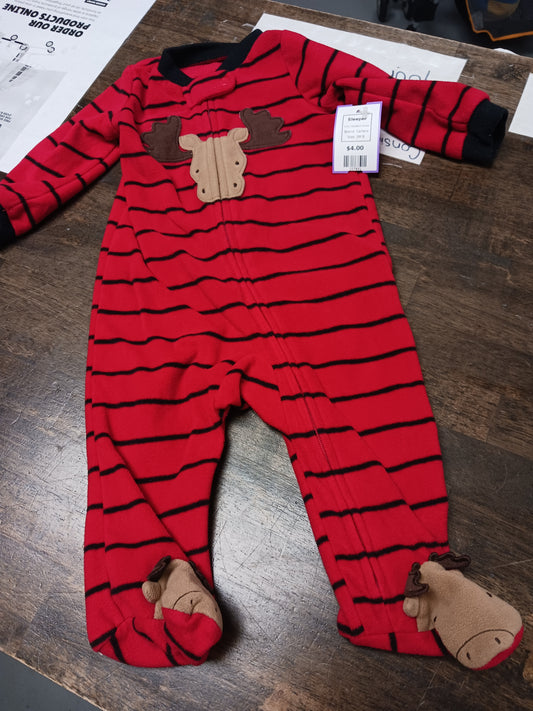 Red/Black Moose Carters Sleeper, 3M B