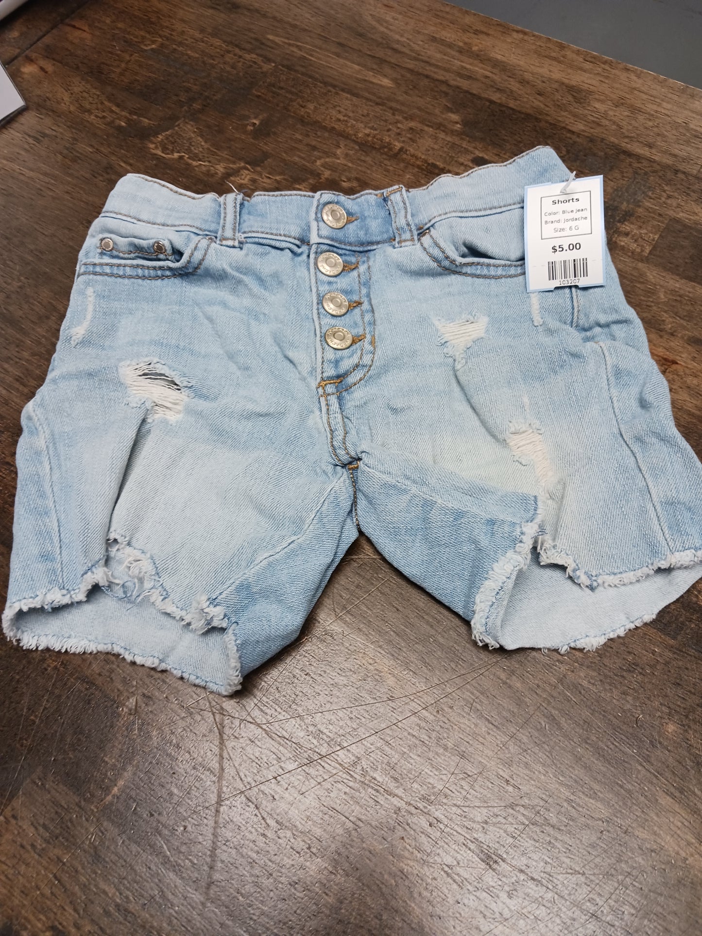 Blue Jean Jordache Shorts, 6 G