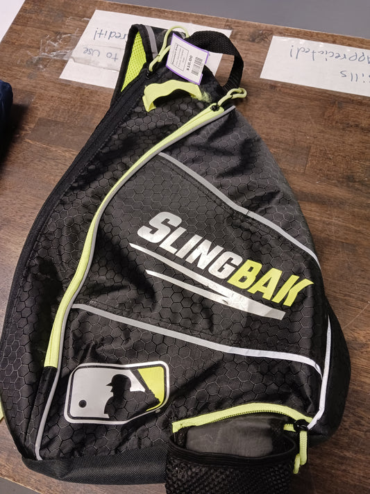 Black/Green Singbak Baseball Bag