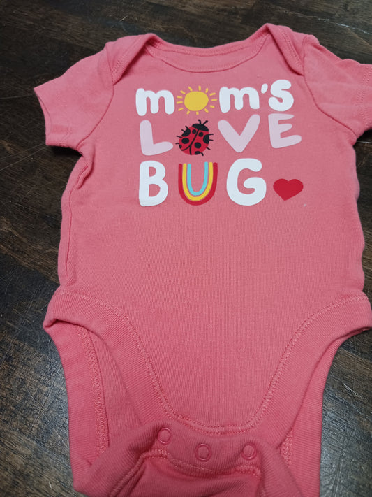 Pink Moms Love Bug Old Navy Onesie, NB G