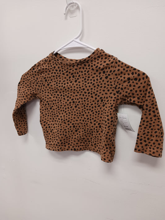 Brown/Black Cheetah Old Navy Longsleeve Shirt, 2T G