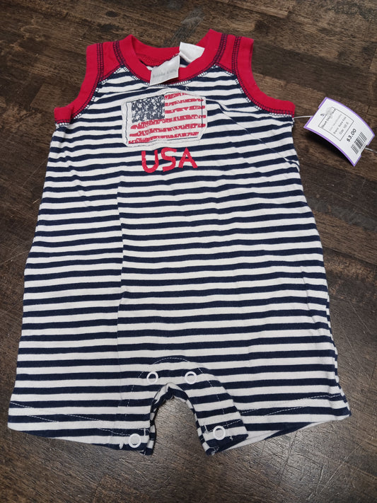 Navy/White/Red Koala Kids Short One Piece, NB B