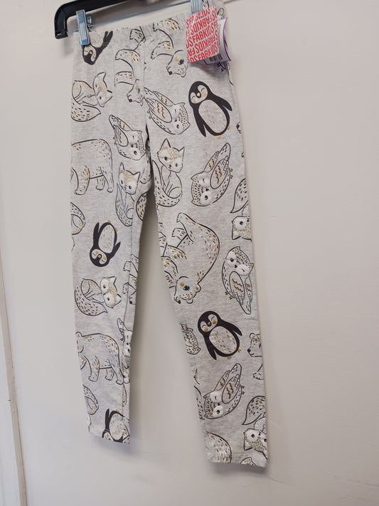 Grey Animal Fab Kids Leggings, 8 G