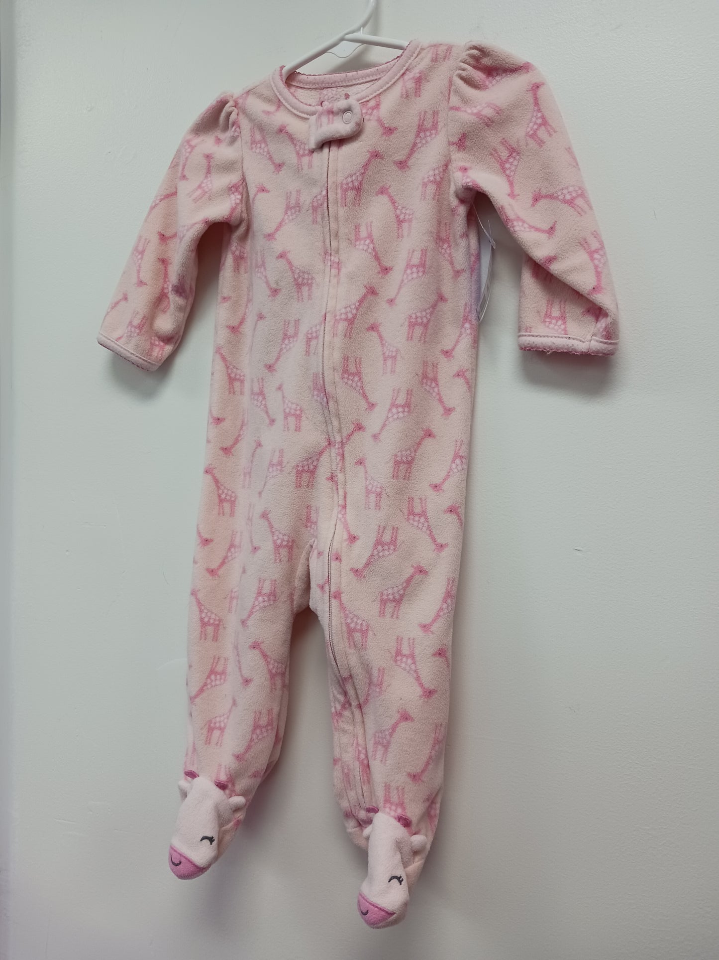 Pink Giraffe Carters Sleeper, 6M G