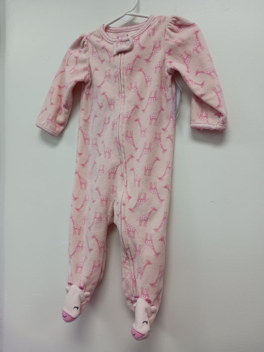 Pink Giraffe Carters Sleeper, 6M G